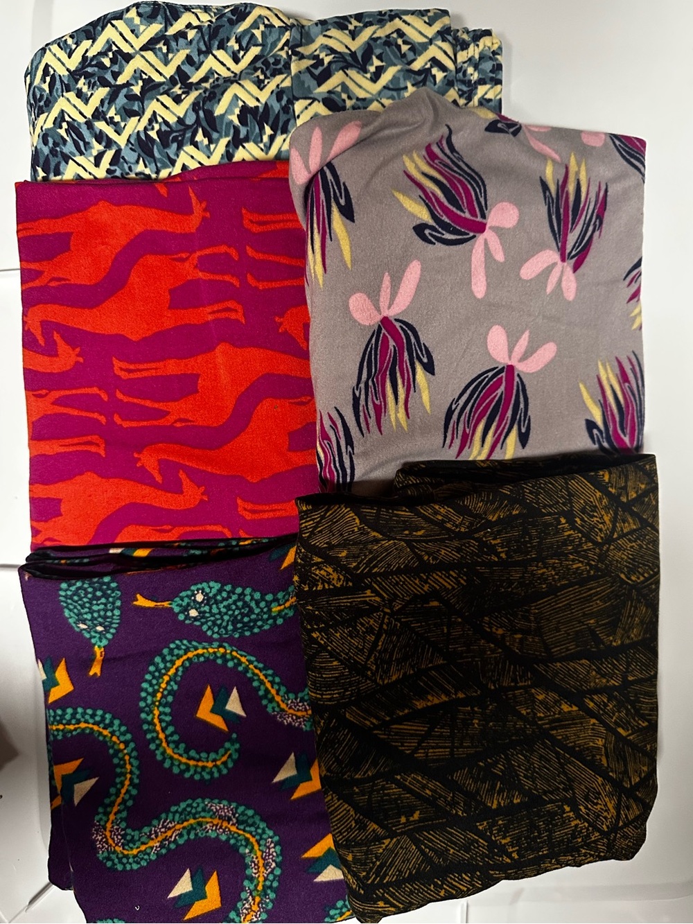 Womens Mixed-Print Leggings Pack - Multi Color